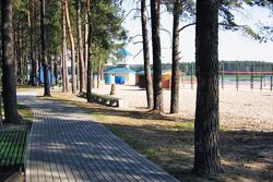 Отдых в Санатории Ружанский - дорога на пляж от жилых корпусов
